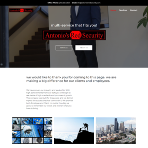 Screenshot of Antonio's Red Security website