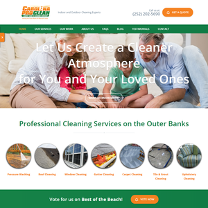 Screenshot of Carolina Pro Clean website