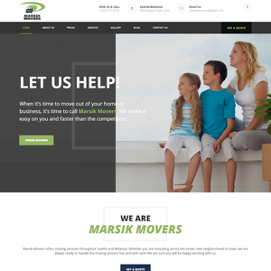 Screenshot of Marsik Movers website